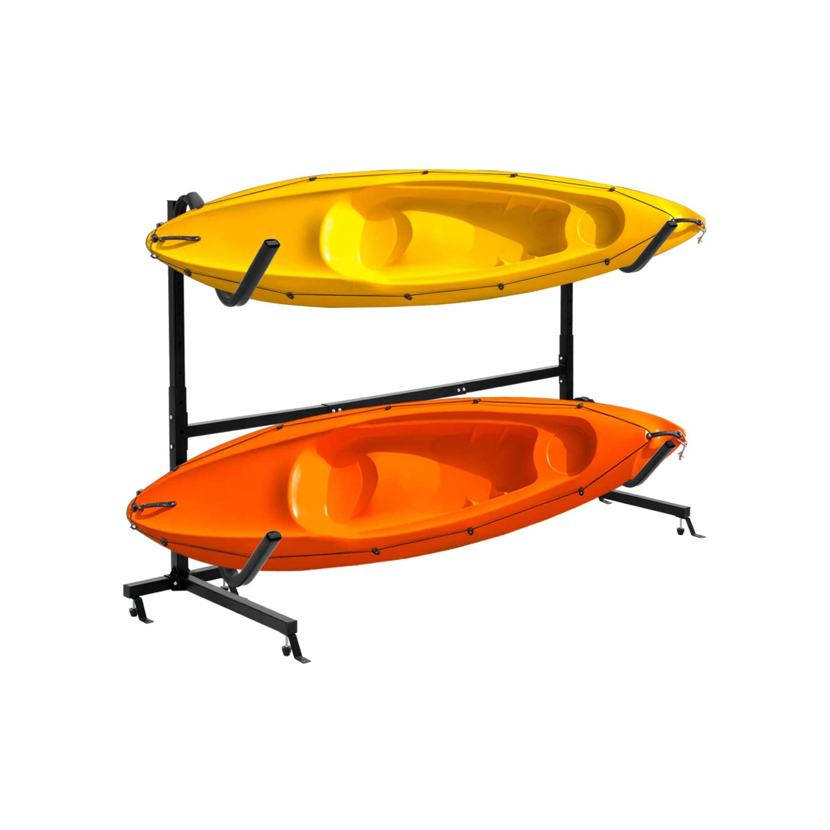 Kayak Storage Rack Freestanding 200 lbs Weight Capacity Dual Stand for 2 Kayaks